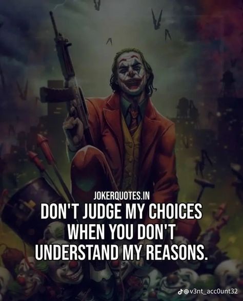 Joker Funny Quotes, Good Evil Quotes, Quotes By Joker, Deep Joker Quotes, Joker Sayings Quotes, Best Villian Quotes, Hero Villain Quotes, Joker Tattoo Quote, Joker Once Said Quotes