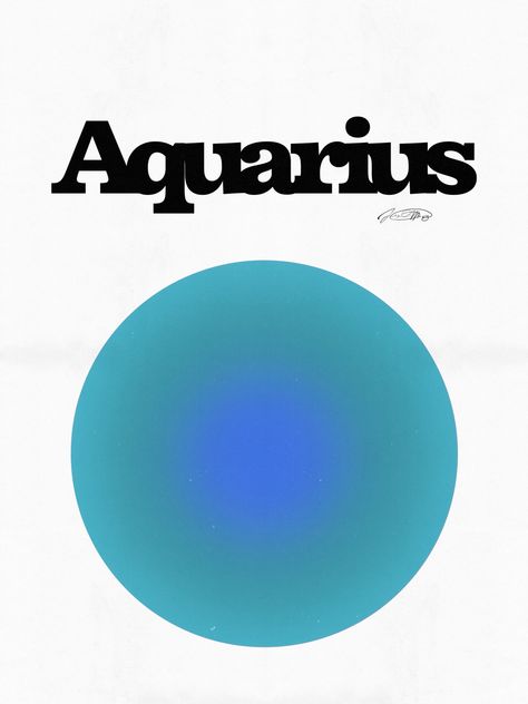 Aquarius Aura, Aura Art, Gradient Print, Muse Art, Matching Paint Colors, Star Sign, Retro Aesthetic, Type Design, Society6 Art