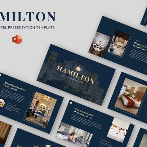 Hamilton - Luxury Hotel Powerpoint Template PowerPoint Template Hotel Ppt Template, Hotel Advertisement, Websites Inspiration, Luxury Inspiration, Powerpoint Free, Ppt Design, Hotel Luxury, 99 Design, Royal Hotel