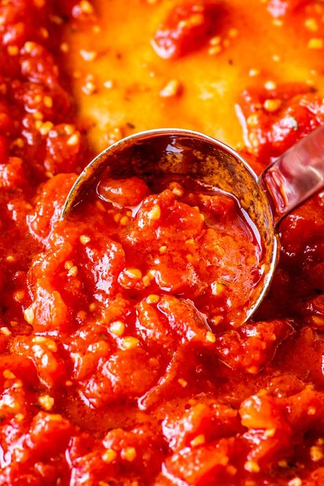 Chunky Marinara Sauce Homemade, Chunky Marinara Sauce, Spaghetti Sauces, Homemade Hooplah, Best Marinara Sauce, Catalina Dressing, Easy Marinara Sauce, Homemade Marinara Sauce, Best Pasta Dishes