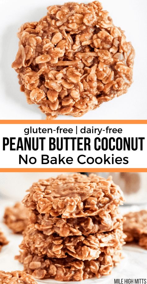 Coconut No Bake Cookies, Gluten Free Dairy Free Dessert, Sugar Free Snacks, Keto Eating, Sugar Free Baking, Dairy Free Snacks, Cookies Healthy, Coconut Peanut Butter, Sugar Free Cookies