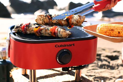 Small Gas Grill, Beach Barbecue, Portable Grills, Small Grill, Outdoor Grilling, Camp Site, Portable Grill, Food Contest, Clean Grill