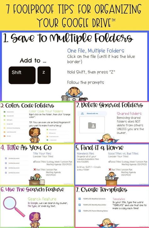 Google Drive Organization, Organizing Life, Google Tricks, Sarah Miller, Google Tools, Tips For Organizing, Organized Teachers, Teacher Tech, Teaching Technology