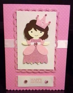 Texas Birthday, Toddler Scrapbook, Princess Birthday Card, Princess Cards, Unicorn Cards, Princess Card, Happy Birthday Cards Handmade, Ballerina Silhouette, Cricut Birthday