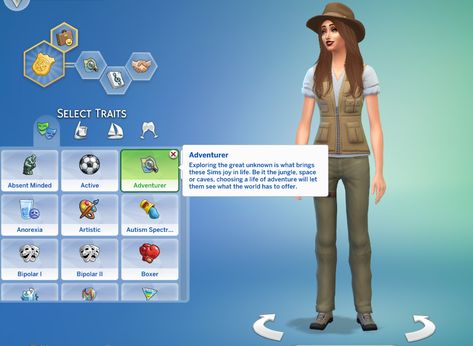 Mod The Sims - Adventurer Trait Sims 4 Cc Traits, The Sims 4 Mod, Sims Traits, Sim4 Cc, Ts4 Mods, Life Of Adventure, Sims 4 Traits, Sims Packs, Sims 4 Studio