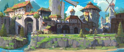 ArtStation - wind Environment Concept Art City, Stylized Environment Concept Art, Town Concept Art, Deku Tree, Stylized Environment, Art City, Storyboard Artist, Fantasy House, Fantasy Art Landscapes