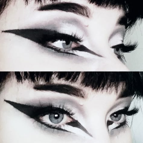 Eye Makeup Inspo, Gothic Eye Makeup, Maquillage Goth, Goth Makeup Looks, Trad Goth Makeup, Goth Eye Makeup, Punk Makeup, Alt Makeup, Swag Makeup