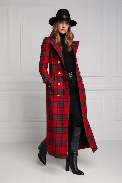 red tartan – Holland Cooper Tartan Coat, Tweed Outfit, Tartan Fashion, Holland Cooper, Christmas Plaid, Plaid Coat, Red Tartan, Red Coat, Double Breasted Coat