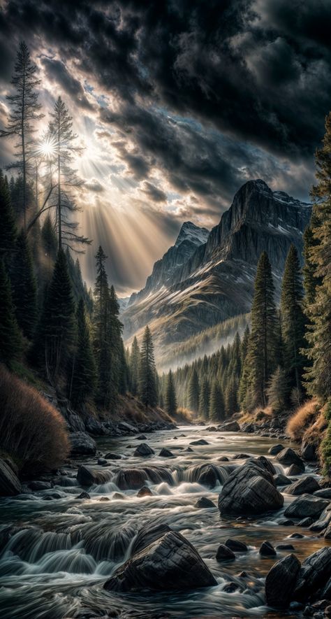 Mountain Landscape Photography, Landscape Tattoo, Forest Tattoos, Dreamy Artwork, Mountain Scenery, Art Gallery Wallpaper, Cool Wallpapers Art, Beautiful Landscape Wallpaper, Scenery Nature