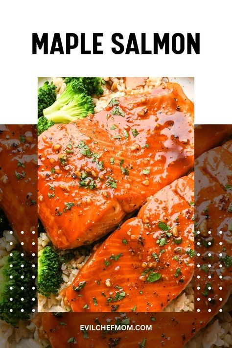 Maple Salmon Maple Salmon Recipes, Maple Syrup Salmon, Wild Salmon Recipe, Easy Turkey Chili, Crusted Salmon Recipes, Maple Salmon, Maple Glazed Salmon, Salmon Soy Sauce, Blackened Salmon