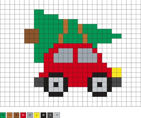 Christmas Tree Perler Bead Patterns, Small Christmas Perler Bead Patterns, Christmas Beads Patterns, Perler Beads Christmas Patterns, Perler Beads Christmas Ideas, Christmas Bead Patterns, Small Christmas Pixel Art, Hama Beads Christmas Pattern, Hama Christmas Pattern