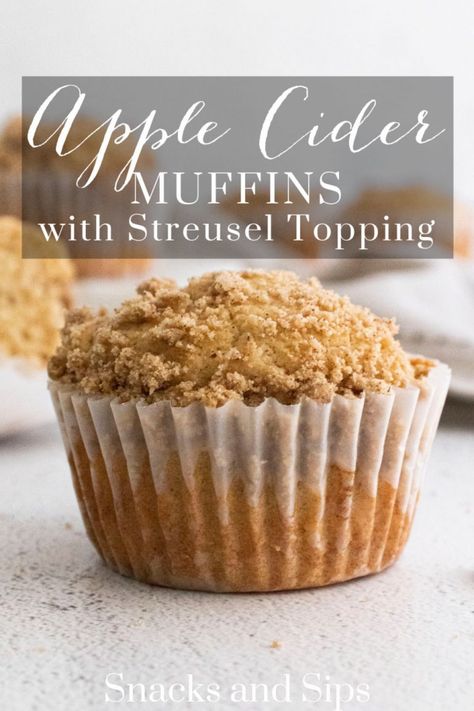 Apple Cider Streusel Muffins, Cake Mix Apple Cider Muffins, Apple Cider Cream Cheese Muffins, Apple Cider Pastries, Apple Cider Donut Muffins Recipe, Best Fall Muffins, Healthy Apple Cider Muffins, Apple Cider Muffins Healthy, Apple Cider Breakfast Recipes