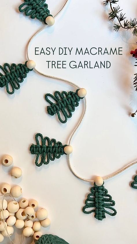 Inbox • Direct Macrame Trees, Macrame Garland, Diy Friendship Bracelet, How To Braid, Square Knot, Little Christmas Trees, Tree Garland, Fiber Artist, Gift Toppers