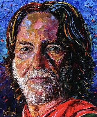 Contemporary Artists of Texas: Palette Knife Musician Art Portrait Oil Painting, ...Palette Knife Musician Art Portrait Oil Painting, Willie Nelson “Willie” by Texas Artist Debra Hurd Debra Hurd, Abstract Portraits, Musician Art, Painting Palette, Portrait Oil Painting, Texas Artist, Musical Art, America Art, Oil Painting Portrait