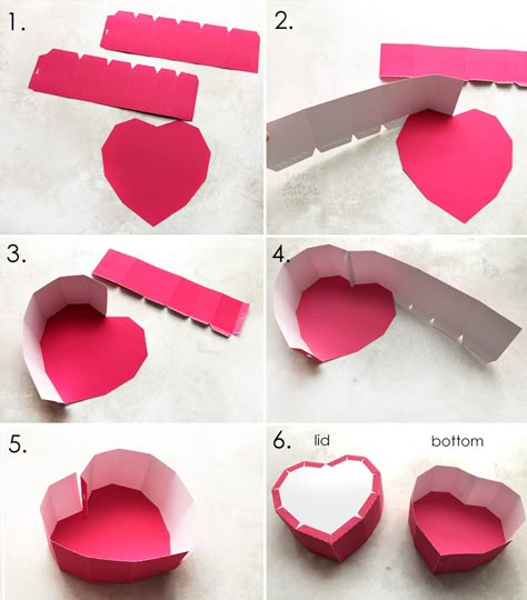 Heart Shaped Shadow Box, Heart Shape Box Template, Heart Shape Box Gift Ideas, Heart Shape Gift Box Diy, Heart Shape Box Ideas, Diy Heart Shaped Box Valentines Day, Diy Heart Box How To Make, Heart Shape Gift Box Ideas, Heart Shape Box Diy