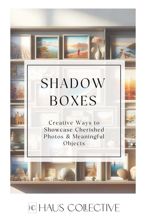 Shadow boxes provide a unique three-dimensional platform to showcase not just photos but also cherished trinkets, concert tickets, pressed flowers, or any other tiny treasures with sentimental value. They offer a protective enclosure, making them perfect for preserving and highlighting delicate or aged items. Shadow boxes are best placed on a shelf or in a bookcase. Read the full article on my blog!! How To Make A Shadow Box Display, Shadow Box Wall, Tiny Treasures, Concert Tickets, Shadow Boxes, A Shelf, Design Tips, Pressed Flowers, Shadow Box