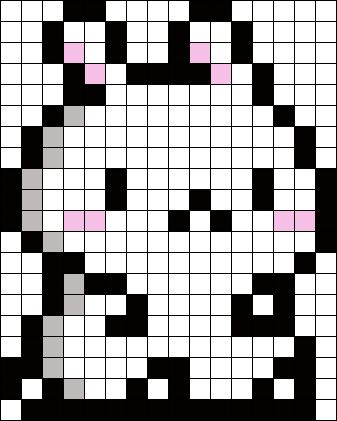 Cute Bead Patterns, Cute Bunny Rabbit, Fuse Bead Patterns, Perler Art, Pixel Art Templates, Pattern Maker, Perler Bead Templates, Pixel Crochet, Pixel Art Grid