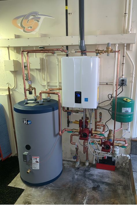 Here are some photos of a New High Efficiency Boiler with Indirect Water Heater installed in Antioch.  Quite the Upgrade! Water Heater, Kitchen Appliances, Water