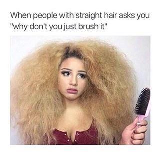 Jadah Doll, Curly Hair Problems, People Problems, Funny Memes About Girls, Hair Quotes, Hair Problems, Frizzy Hair, Curly Girl, Natural Curls