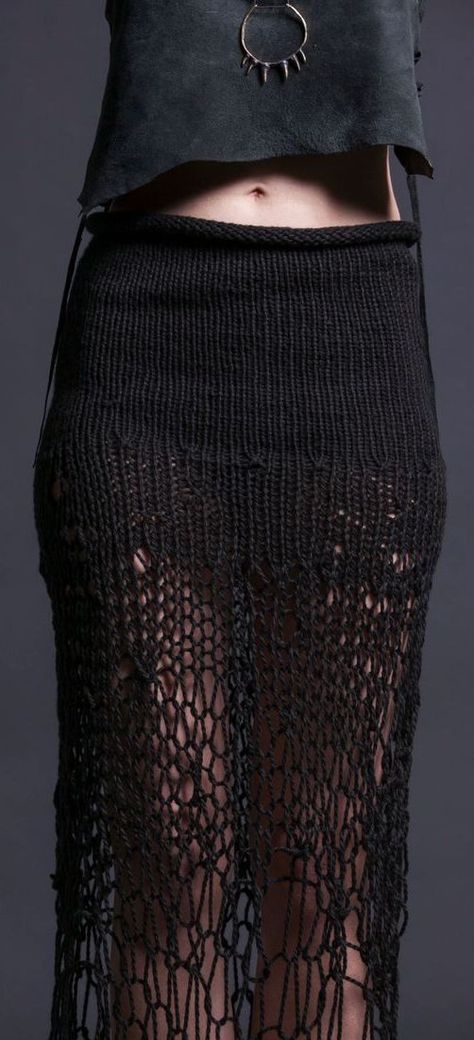 Goth Crochet Skirt, Goth Knitwear, Goth Knitting, Dark Crochet, Black Crochet Skirt, Knitwear Collection, Knitted Skirt, Crochet Skirt, Grunge Goth