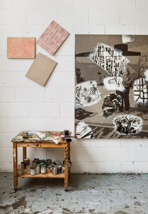 In the studio with painter Caragh Thuring | House & Garden Garage Art Studio, Woven Image, West Coast Scotland, Jacquard Loom, Garage Art, House Garden, East Sussex, In The Studio, East London