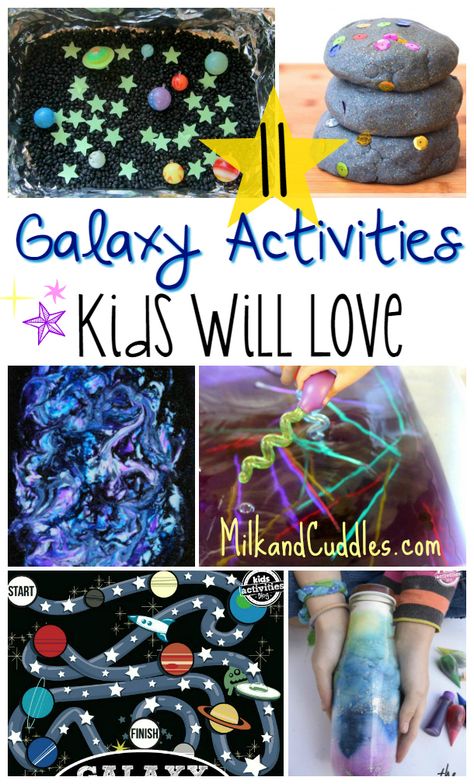 11 of the very BEST Galaxy Crafts and Activities for kids! Galaxy shoes, galaxy shirts, galaxy slime! It's all here!  AWESOME! Galaxy Activities For Kids, Galaxy Activities, Space Birthday Party Games, Star Wars Craft, Outer Space Crafts, Galaxy Crafts, Space Activities For Kids, Dye Clothes, Galaxy Shoes