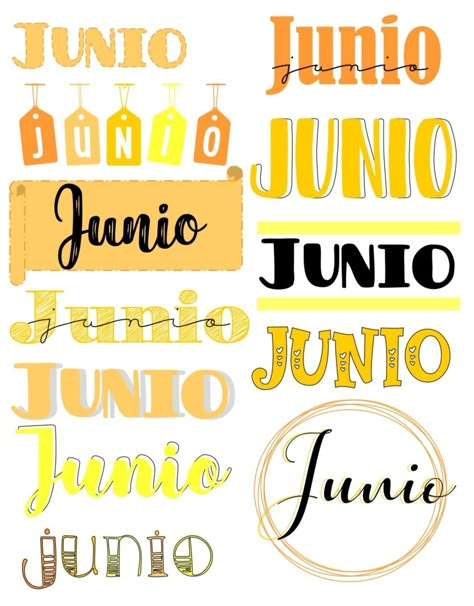 Ideas para el mes de Junio hechos en Word... Aesthetic Notes Title, Disney Colors, Disney Coloring Pages, Bullet Journal Doodles, Journal Doodles, Reading Journal, Free Coloring Pages, Lettering Fonts, Colorful Pictures