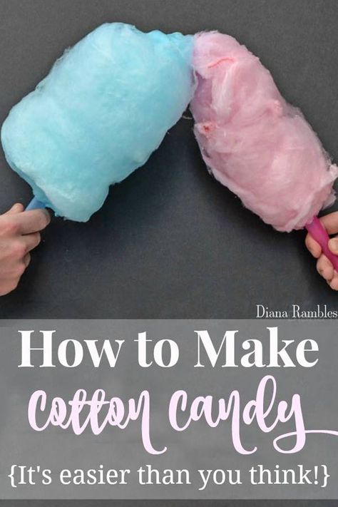 Diy Cotton Candy Sugar, Cloud Dessert, Diy Cotton Candy, Cotton Candy Recipe, Homemade Cotton Candy, Floss Sugar, Cotton Candy Cakes, Dessert Oreo, Homemade Candy