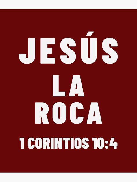 "1 Corinthians 10:4 Jesus The Rock Spanish Bible Verse" Sticker for Sale by NombresDeJesus | Redbubble Names Of Jesus, Buy 1, Bible Verse, The Rock, The North Face Logo, Retail Logos, Sticker Design, Bible Verses, Bible