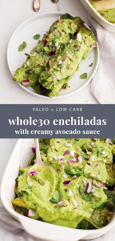 Whole30 Enchiladas, Dairy Free Enchiladas, Recipe Enchiladas, Pork Stuffing, Enchiladas Beef, Enchiladas Chicken, Pork Enchiladas, Whole30 Dinner, Poblano Pepper