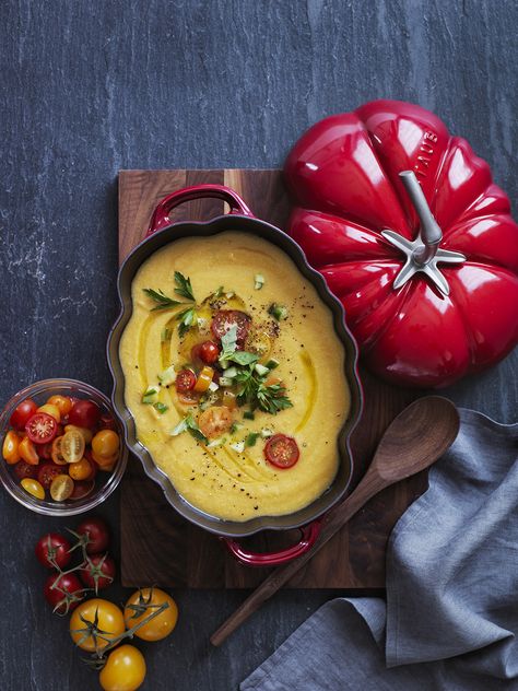 Yellow Tomato Gazpacho - Yellow tomatoes puts a fresh new spin on this Spanish classic! Impressive Architecture, Tomato Gazpacho, Yellow Tomatoes, Mid Afternoon, Spanish Cuisine, Spanish Dishes, Cast Iron Cooking, Spanish Food, Enameled Cast Iron