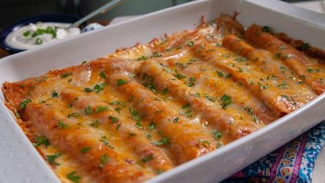 Sweet Potato Black Bean Enchiladas, Sweet Potatoes And Black Beans, Ready Recipes, Sweet Potato Enchiladas, Sweet Potato And Black Bean, Black Bean Enchiladas, Cubed Sweet Potatoes, Martina Mcbride, Bean Enchiladas