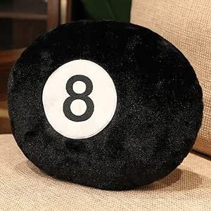 XIYUAN 21inch Large Sports Pillow Simulation Billiards 8 Balls Plush Stuffed Sports Balls Toy Soft Throw Pillows Cushion Decorative Cushion Sports Toys Kids Gift Boys Kids Room Decoration (Black) Bedroom Display, Game Making, Indie Vibes, White Elephant Gifts Exchange, Pool Ball, Black Pillows, Christmas Gathering, 8 Ball, Cozy Decor