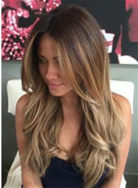 Sexy Long Wavy Layered Human Hair Women Lace Front Wig 22 Inches #longhairstyles Haircuts For Long Hair With Layers, Women Wigs, Long Face Hairstyles, Long Layered Haircuts, Hair Women, Long Layered Hair, Haircuts For Long Hair, Hair Color Balayage, Hair Long