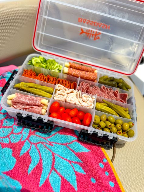 Snackle box   Amazon. Tackle box. Snack. Boat snacks. Summer. Tackle Box Snacks, Fishing Snacks, Snackle Box Ideas, Cheer Snacks, Snacks Summer, Boat Snacks, Snackle Box, Box Snack, Snack Boxes