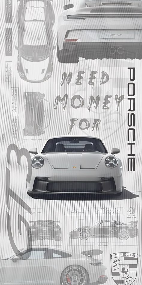 Porsche Iphone Wallpaper, Need Money For Porsche, Porsche Sports Car, Cool Car Drawings, Vintage Poster Design, Porsche Gt3, Cool Car Pictures, Funny Phone Wallpaper, Car Poster