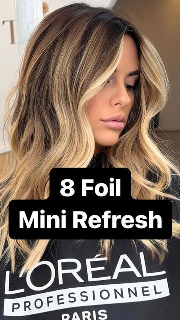 Linson Jamison on Instagram How To Place Highlights In Hair, Painted Highlights Blonde, Contouring Highlights Hair, Blonde Highlight Placement, Keeping Blonde Hair Healthy, How To Grow Out Blonde Highlights, Heavy Blonde Highlights On Brown Hair Face Framing, Highlight Touch Up, Fall Blonde Formula