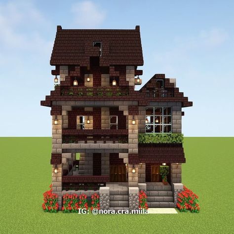 Deep Slate House Minecraft, Big Window House, Modern Minecraft Houses Interiors, House Builds Minecraft, Modern Minecraft Houses Tutorials, Minecraft Bamboo House, Minecraft House Survival, Minecraft House Ideas Survival, Simple Minecraft House