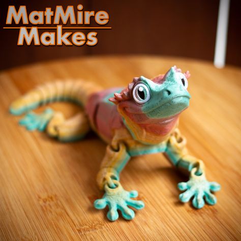 STL file Crested Gecko Articulated Toy, Print-In-Place Body, Snap-Fit Head, Cute Flexi・3D printer model to download・Cults 3d Printer Toys, 3d Printed Toys Free Printable, 3d Print Animals, 3d Printed Animals, Free 3d Printer Files, 3d Printer Ideas, 3d Printer Stl Files, 3d Printer Art, 3d Printing Toys