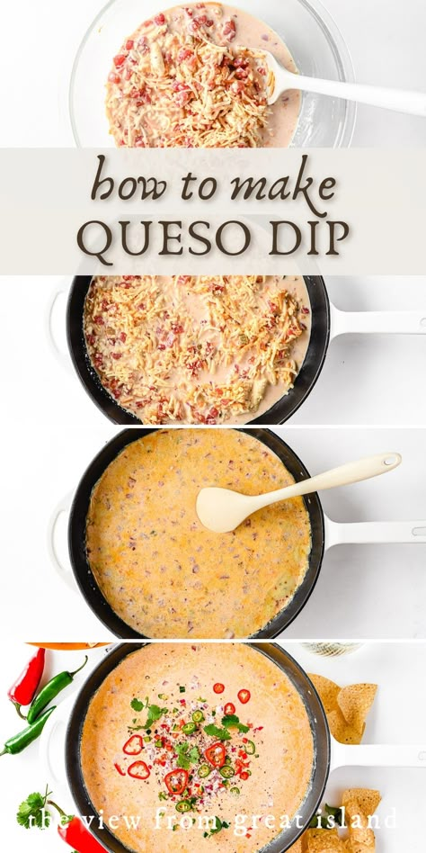 Southwest Appetizers, Queso Dip Easy, Homemade Queso Dip, Cheesy Queso Dip, Mexican Cheese Dip, Cheese Dip Mexican, Queso Dip Recipe, Island Recipes, Big Momma