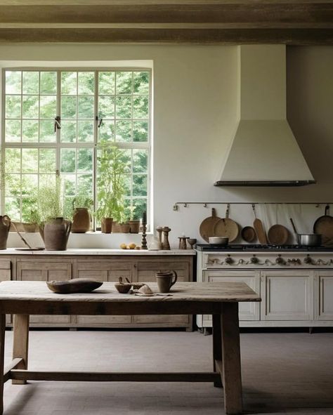 All Posts • Instagram Spanish Style Home Interior, Plain English Kitchen, Estate Interior, Barn Kitchen, Rustic Country Kitchens, Cozy Kitchen, Dining Nook, French Interior, Kitchen Cabinetry