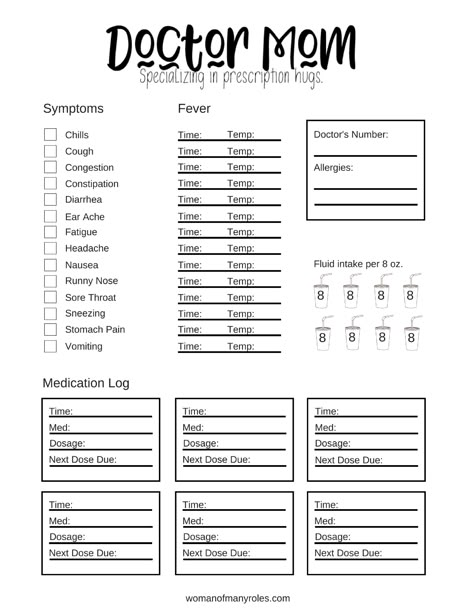 Mom Printables Free, Medication Tracker Printables Free, Life Binder Printables Free, Cleaning Tracker Printable, Symptom Tracker Printable, Symptoms Tracker, Medical Printables, Bullet Journal Calendrier, Medical Binder Printables