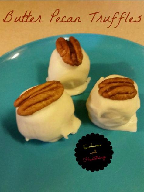 Butter Pecan Cake Pops Recipe, Pecan Truffles, Truffles Recipes, Italian Pizza Recipes, Truffle Shuffle, Truffles Chocolate, Dessert Truffles, Truffle Recipes, Butter Pecan Cake