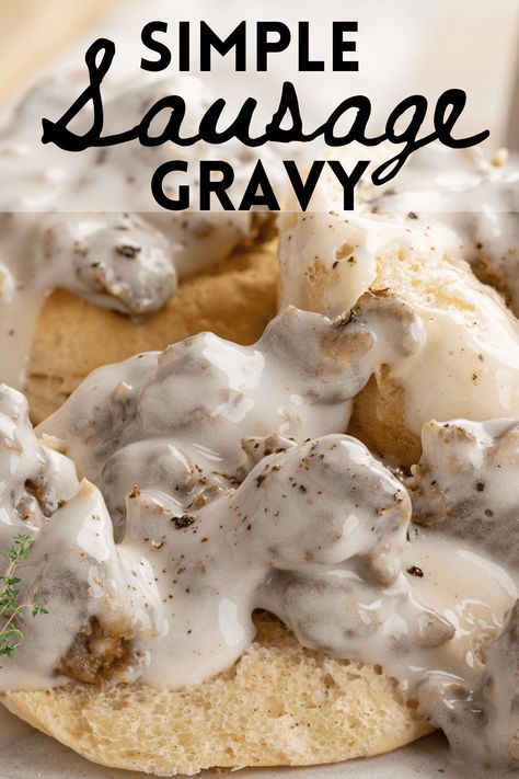 Craving soul-warming comfort food? Whip up this easy country sausage gravy in 35 minutes! A flavor bomb that goes beyond biscuits, smothering mashed potatoes, grits, and rice with creamy, savory goodness. Pantry staples, simple steps, and endless versatility make this recipe a weeknight go-to. Dive into comfort! #sausagelover #gravygoals #comfortfood #easyrecipes Dairy Free Sausage Gravy, Easy Sausage Gravy, Country Gravy Recipe, Country Sausage Gravy, Country Sausage, Leftover Gravy, Homestead Recipes, Sausage Gravy Recipe, Homemade Breakfast Sausage