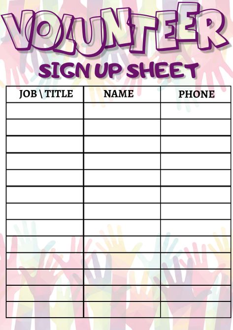 Customize this Campaign A4 Template Volunteer Sign Up Sheet, Sign Up Sheet Template, Massage Gift Certificate, Free Letters From Santa, Church Volunteers, Volunteer Application, Sign Up Sheets, Free Gift Certificate Template, Crayola Coloring Pages