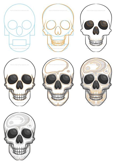 How To Draw A Skeleton Skull Step By Step. This part will be the bone of the upper jaw. Start […] Skull Shading Drawing, Skeloten Drawings, Tiny Skull Drawing, Drawing Skulls Sketches, Cool Skull Drawings Easy, Skull Drawing Simple Step By Step, How To Paint A Skull, Skull Pencil Drawings, Easy Skull Drawing Simple