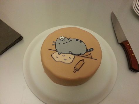 Surprise birthday cake from two cool friends of mine - Imgur Cake With Cats On It, Birthday Cake Awesome, Pusheen Cake, Mine Cake, Birthday Cake For Daughter, Birthday Cake Vanilla, Cat Birthday Cake, Pusheen Birthday, Surprise Birthday Cake