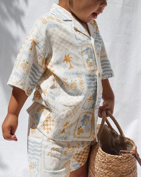 Noni The Label | Childrens Clothing Brand (@nonithelabel) • Instagram photos and videos Baby Trend, Kids Fabric, Stylish Boys, Luxury Linen, Summer Kids, Baby Clothing, Waist Band, Kids Wear, Lay Flat