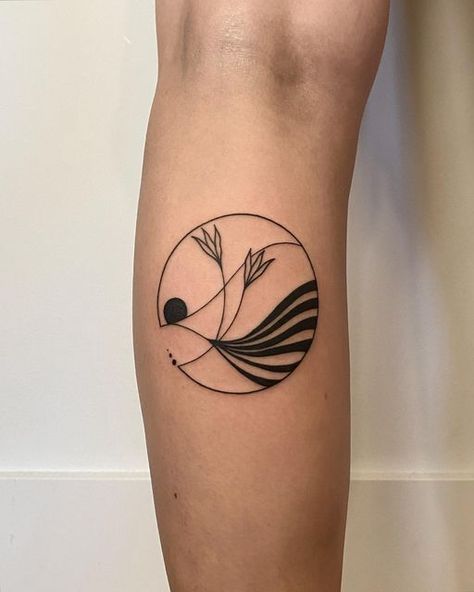 l o u A n n e on Instagram: "🌷 — thanks for you trust Lydie !" Fam Tattoo, Simple Wave Tattoo, Tiny Bird Tattoos, Band Tattoos, Forearm Band Tattoos, Small Tats, Tattoo Forearm, Bird Tattoos, Lotus Tattoo