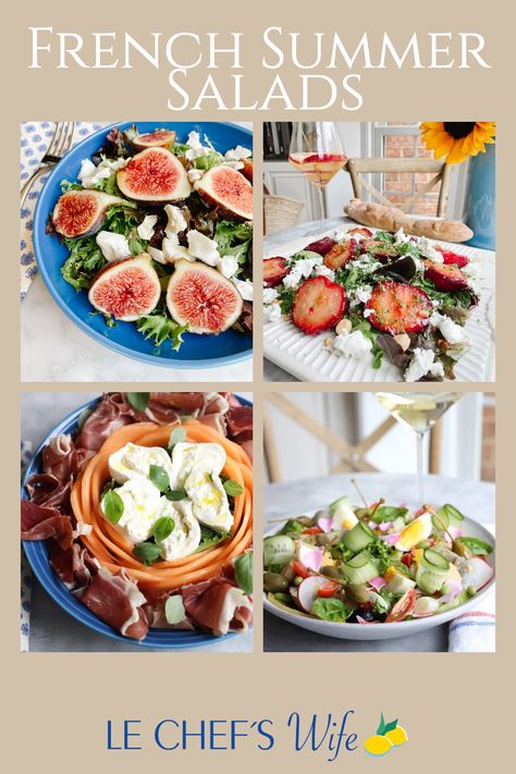 Transport your tastebuds to France with Le Chef's Wife's French Summer Salads! Save time and impress your loved ones with these simple yet delightful recipes. Click for the recipe and don't forget to follow us for more French Recipes, made simple. French Summer Meals, Summer French Recipes, French Summer Food, French Summer Recipes, French Lunch Ideas, French Salad Recipes, French Dinner Parties, French Cuisine Recipes, French Diet